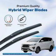 Premium hybrid wiper blades with double memory steel sheet and universal J/U hook interface for cars