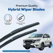 Premium hybrid wiper blades with double memory steel sheet and universal J/U hook for cars
