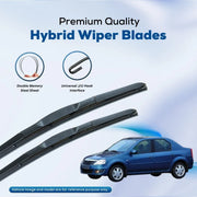 Premium hybrid wiper blades with double memory steel sheet and universal J/U hook for cars