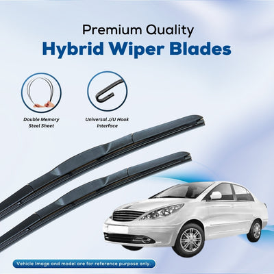 For TATA Vista/Manza ELPIS® Premium Quality Hybrid Wiper Blades.