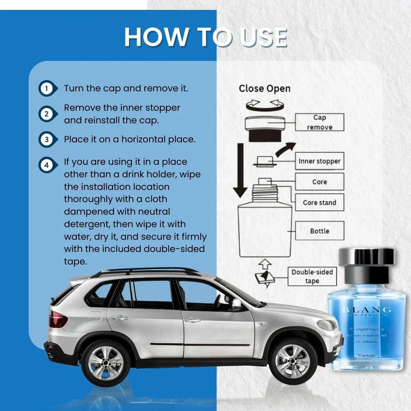 How to use BLANG car perfume with installation steps for SUV interior fragrance