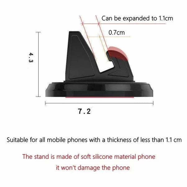 360 Deg Mobile Holder with Parking Number Card - Elpis Auto