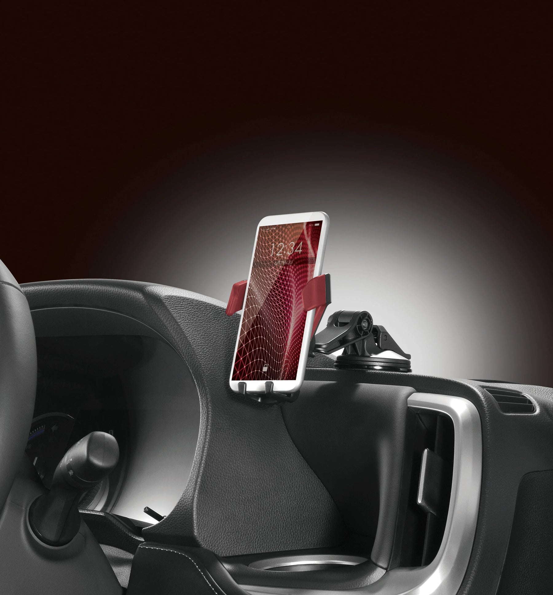 Car Smartphone Holder, Red - Elpis Auto