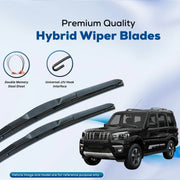 Premium hybrid wiper blades with double memory steel sheet and universal J/U hook for SUVs