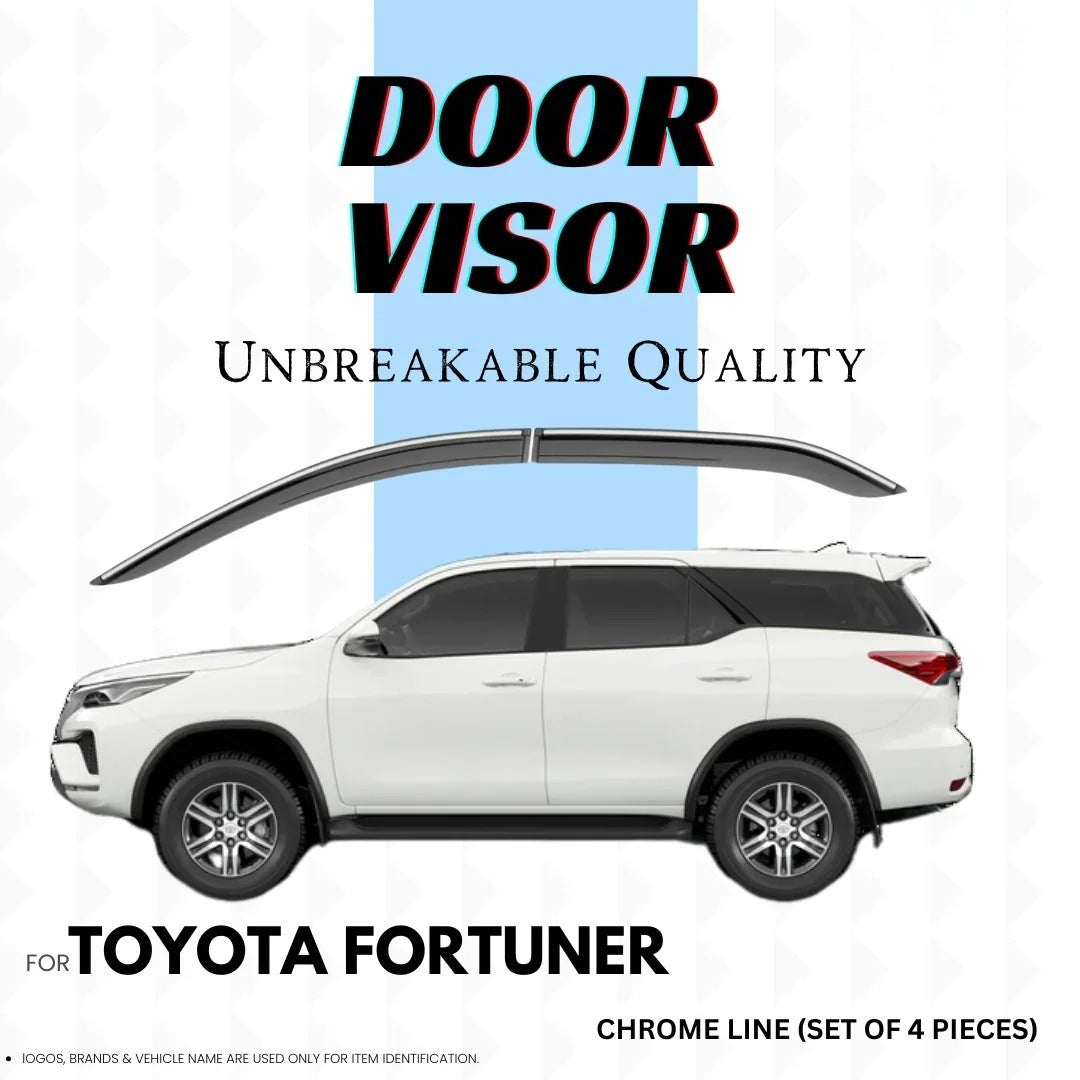 DOOR VISOR CHROME FOR TOYOTA FORTUNER (2022 ONWARDS) SET OF 4