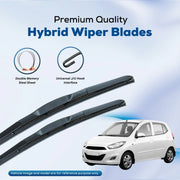 Premium hybrid wiper blades with double memory steel sheet and universal J/U hook for cars