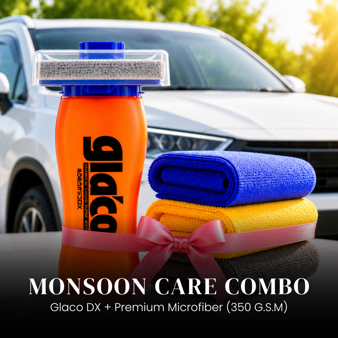 Soft99 Glaco DX + Microfiber Cloth Mansoon care Kit | Rain Repellent Glass Coating