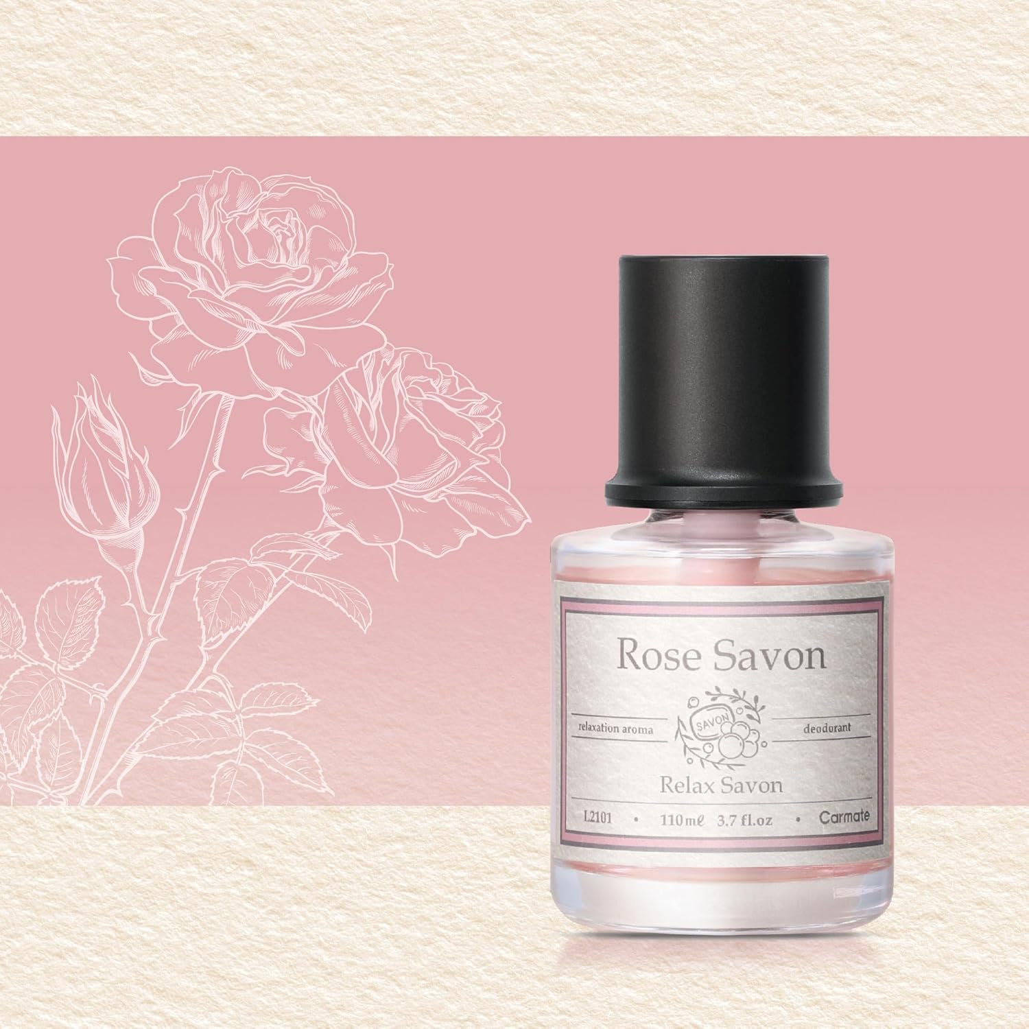 Carmate Rose Savon Car Air Freshener – Relax Savon Collection by Carmate (110ml)