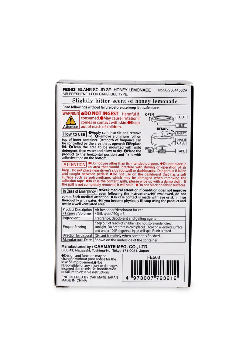 Blang Solid 3P Honey Lemonade- Pack of 3Pcs - Elpis Auto