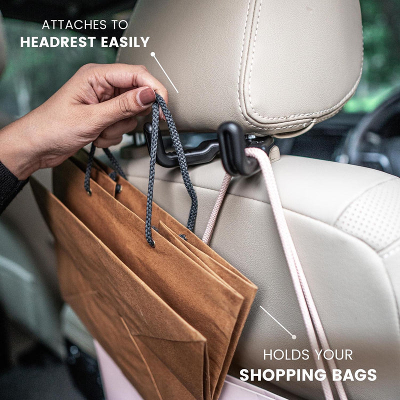 use hook fasteners on head rest in your car to hand small bags in your back  seat or hang your purse. | Headrest, Car seat bag, Back seat